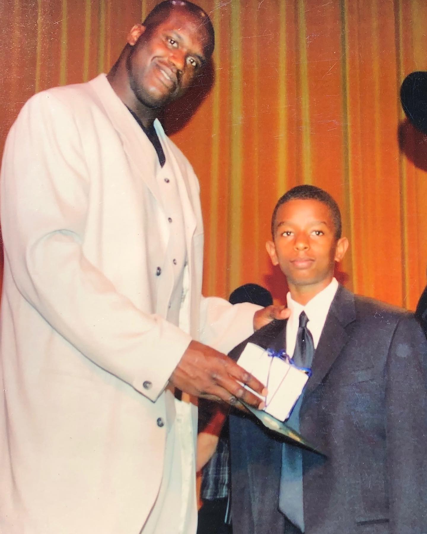 Kevin L. Walker with Shaquille O'Neal — VIDA program 2004